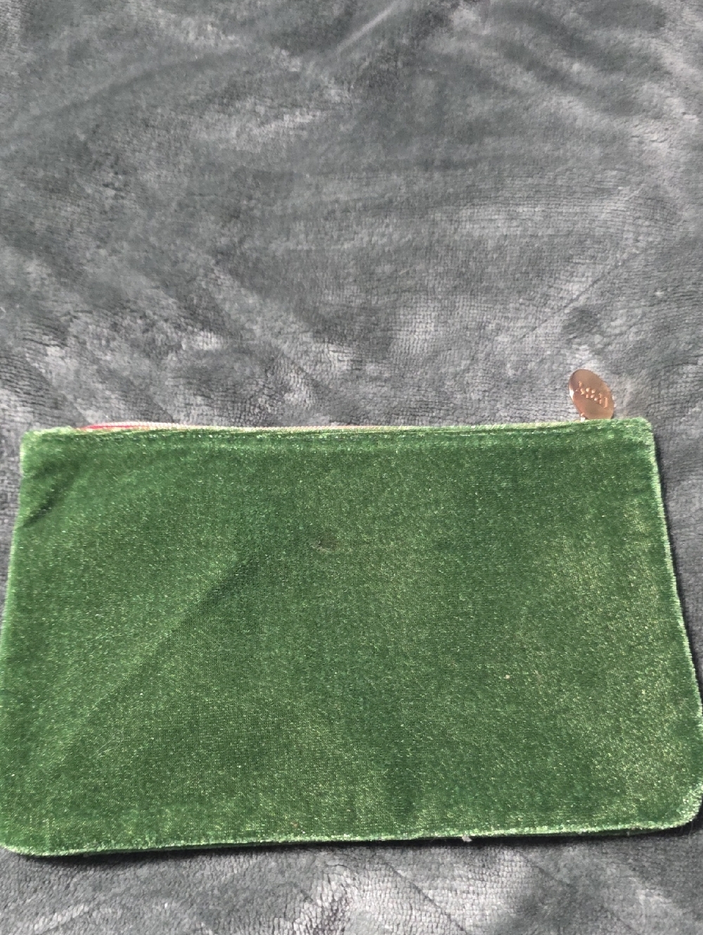 ipsy Green Velvet Cosmetic Pouch